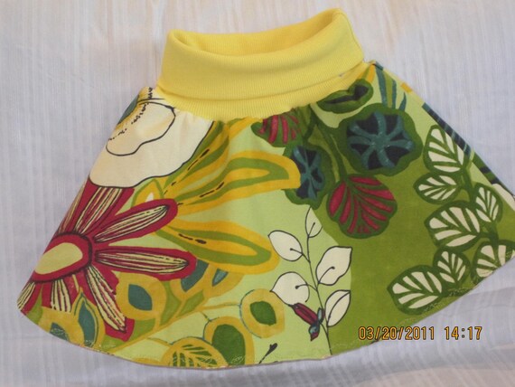 Reversible toddler skirt with knit waistband