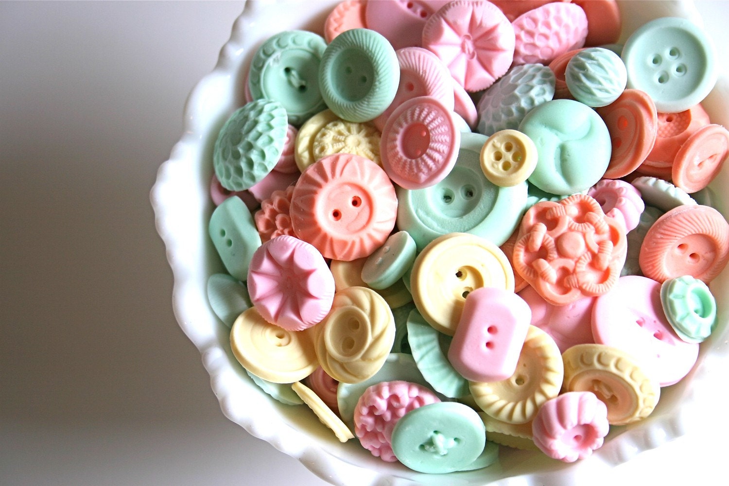 Peppermint Candy Buttons 200 Featured in Vermont Vows