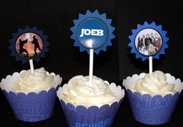 Personalized Star Wars Cupcake kit Wrappers Toppers