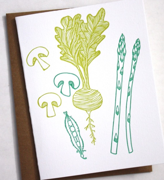 Veggie Cards Letterpress notecards