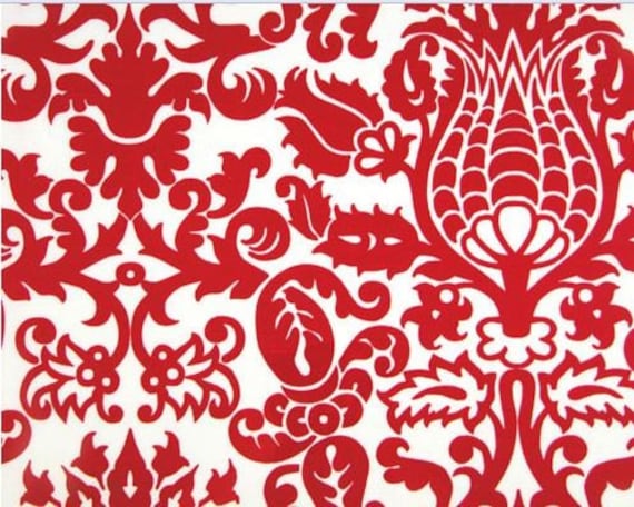 Wedding Lipstick Red and White Damask Table Runners FREE SHIP