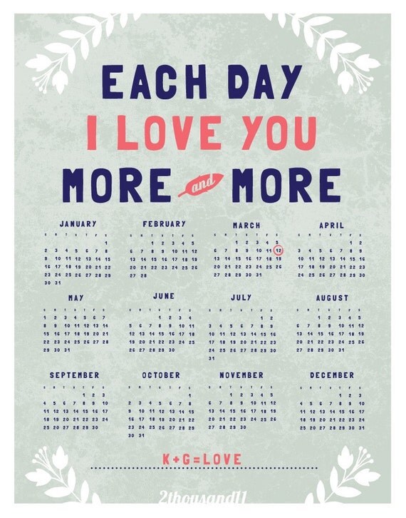 special day - custom calendar