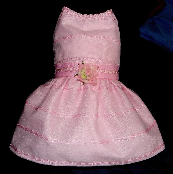 Gorgeous Pink Rose Organza Dress