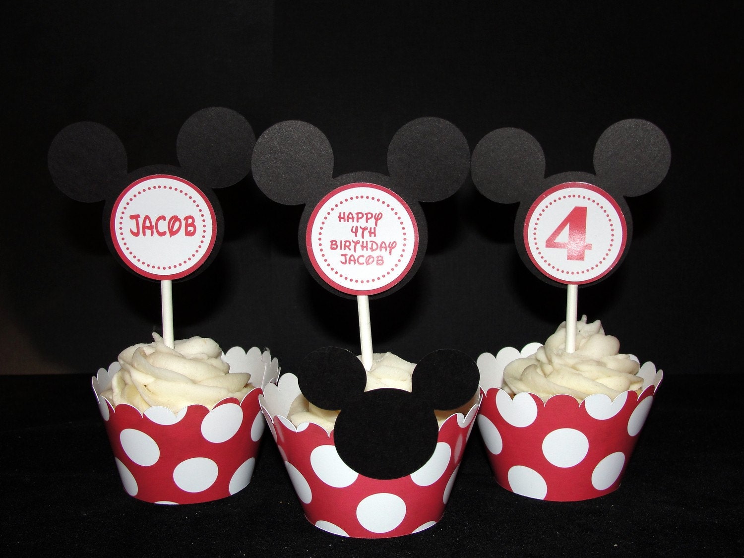 Mickey Mouse Red Birthday Cupcake Kit