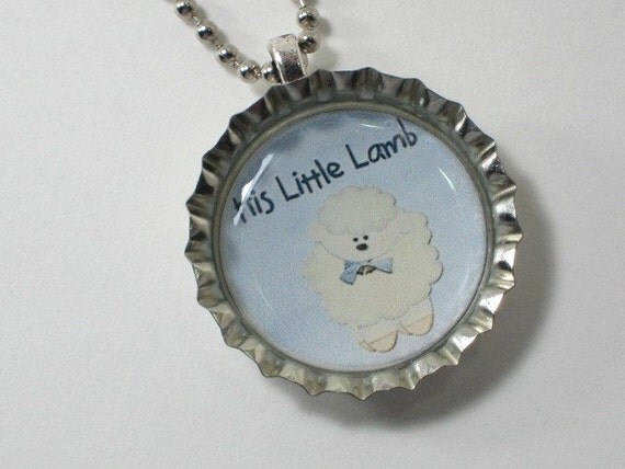 Bottlecap Necklace - His Little Lamb