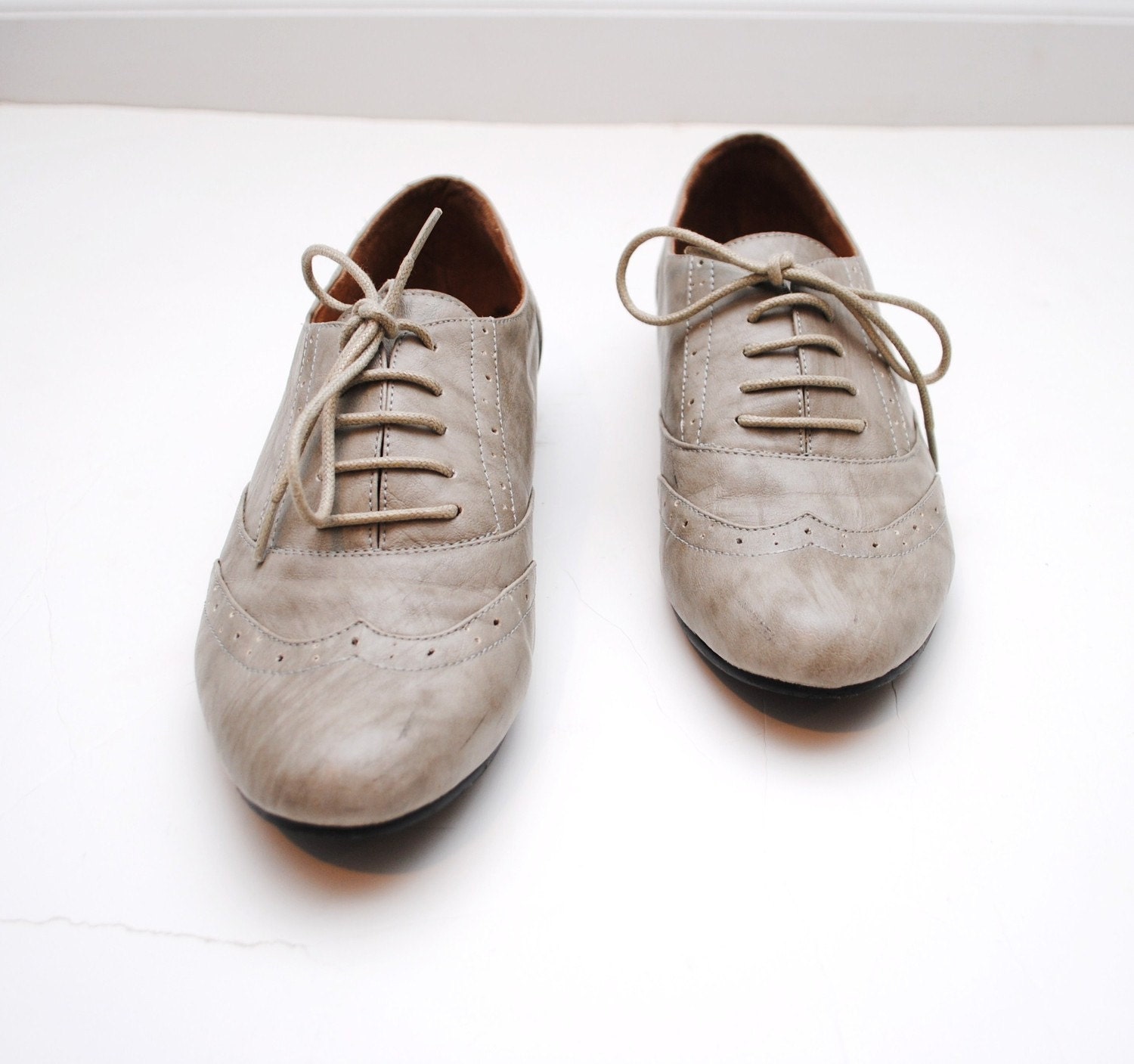 Vintage Navid O'Nadia Marble Grey Leather Shoes size 8, 39