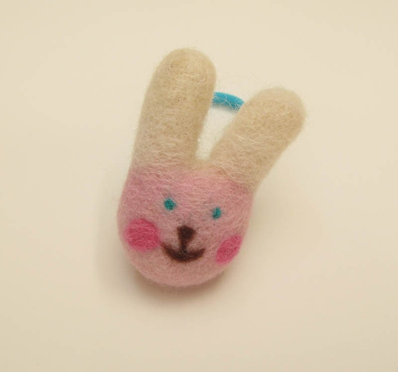Pink Bunny Hair Accessory for Ponytail