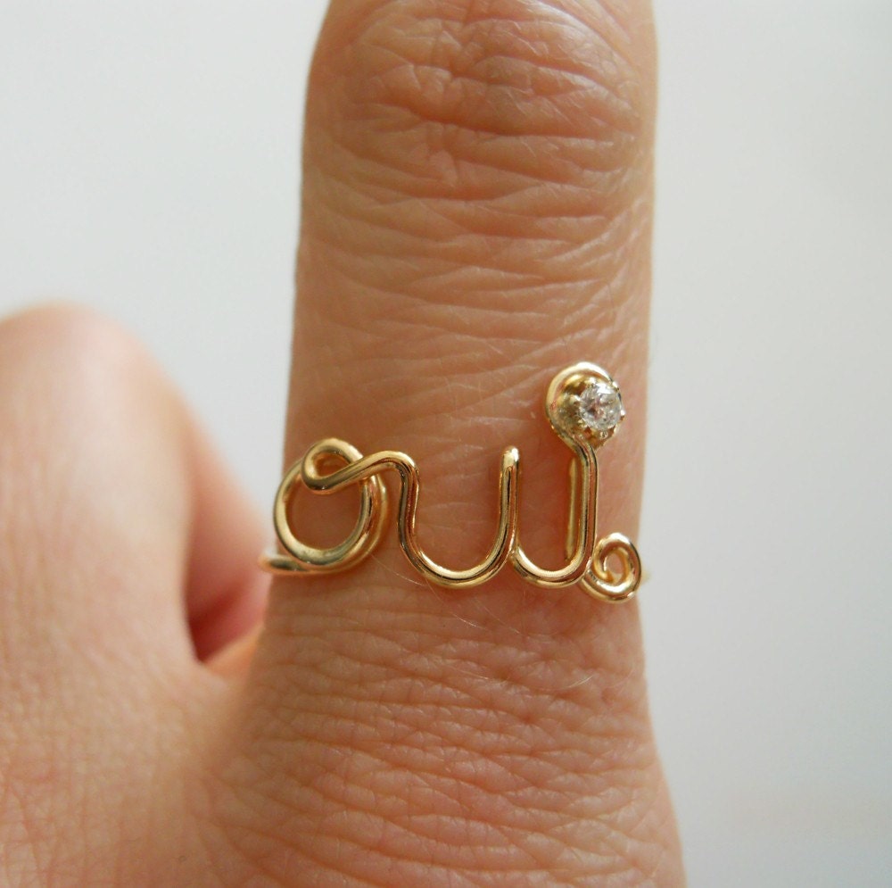 OUI Ring 14K Gold Filled - with CZ