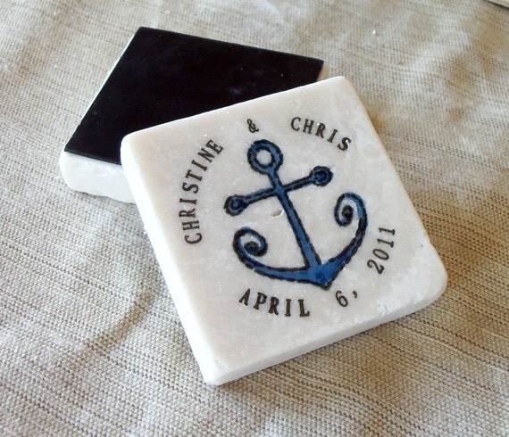 Nautical Anchor Save the Date Magnets, Wedding Favors, Set of 75