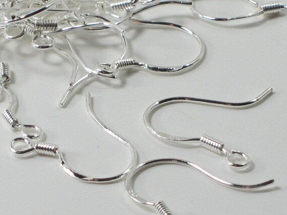 925 Sterling Silver Fishhooks - Earring Wires - 50 pieces - Ear Wires