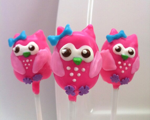 Pink Owl Cake Pop