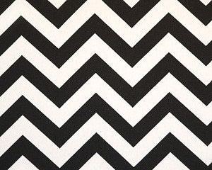 Decorative Designer Fabric-Black and White Zig Zag-1 yard