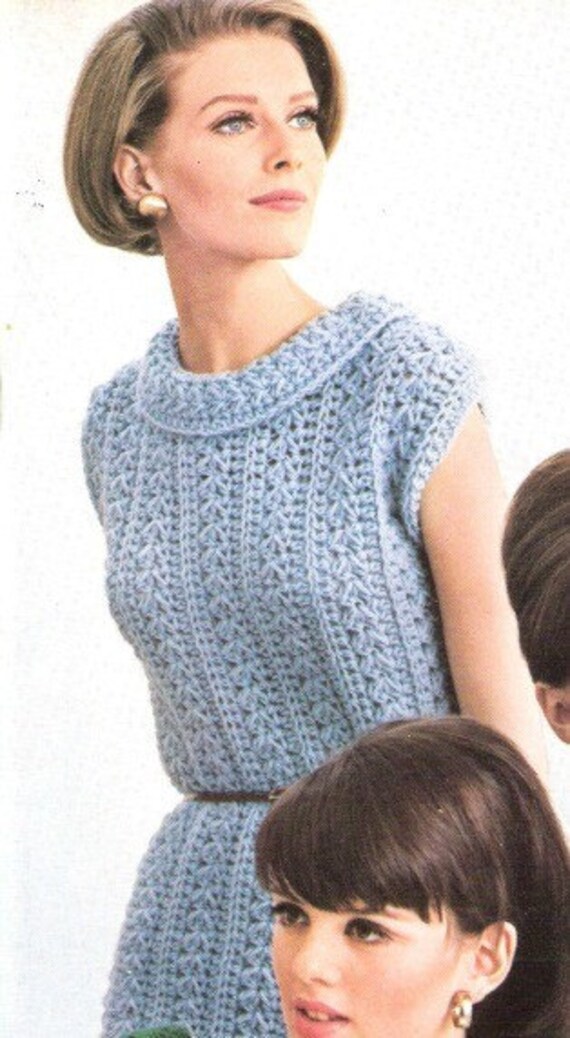 DRESS Crochet Dress in Vertical design Pattern