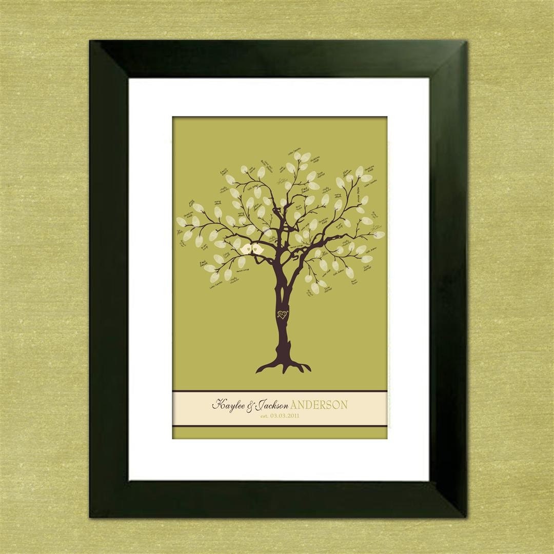 Sweet Birdies Custom 24" x 36" Wedding Tree - With Ink and Instructions