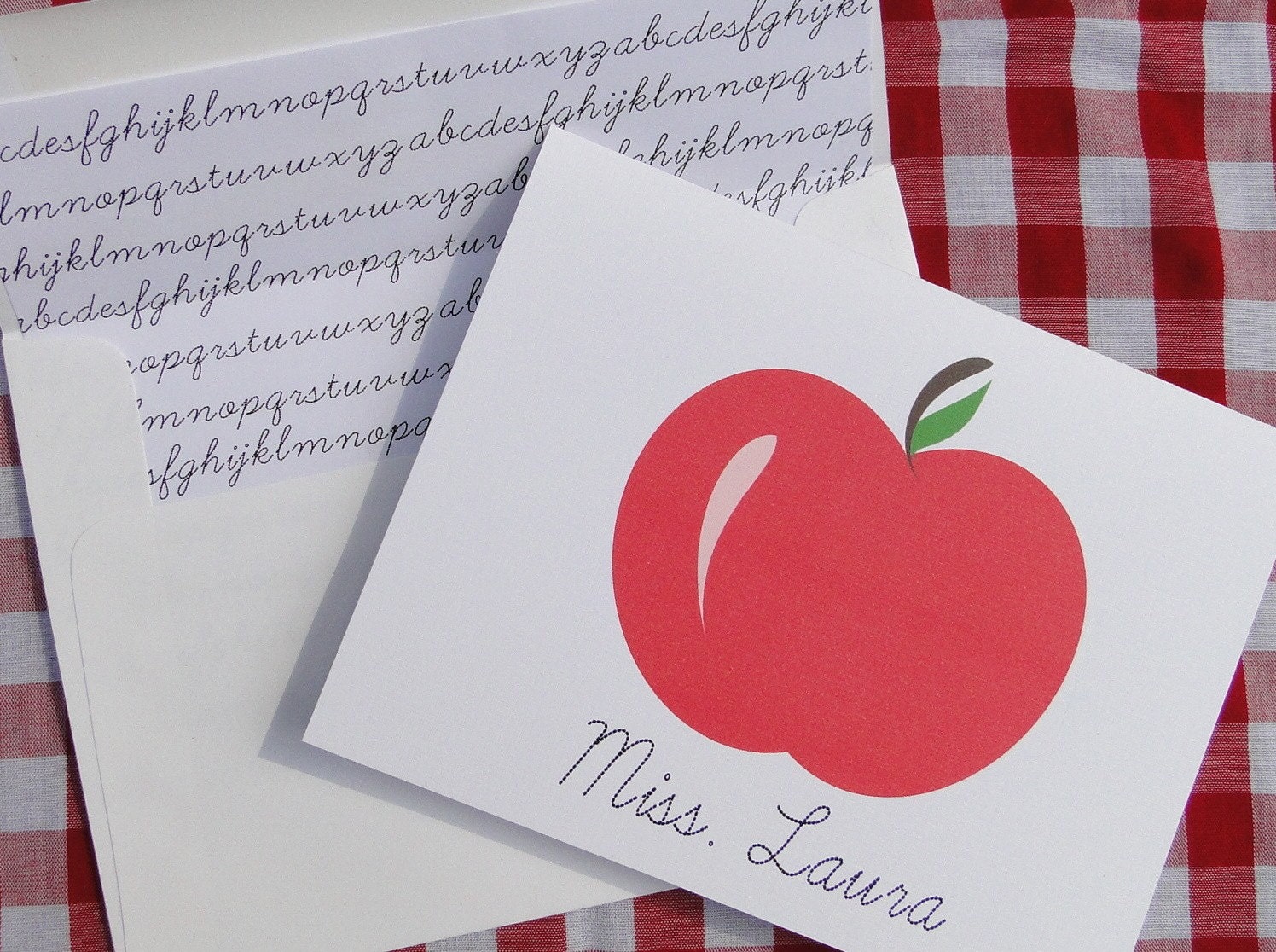 Red  Apple Notecards