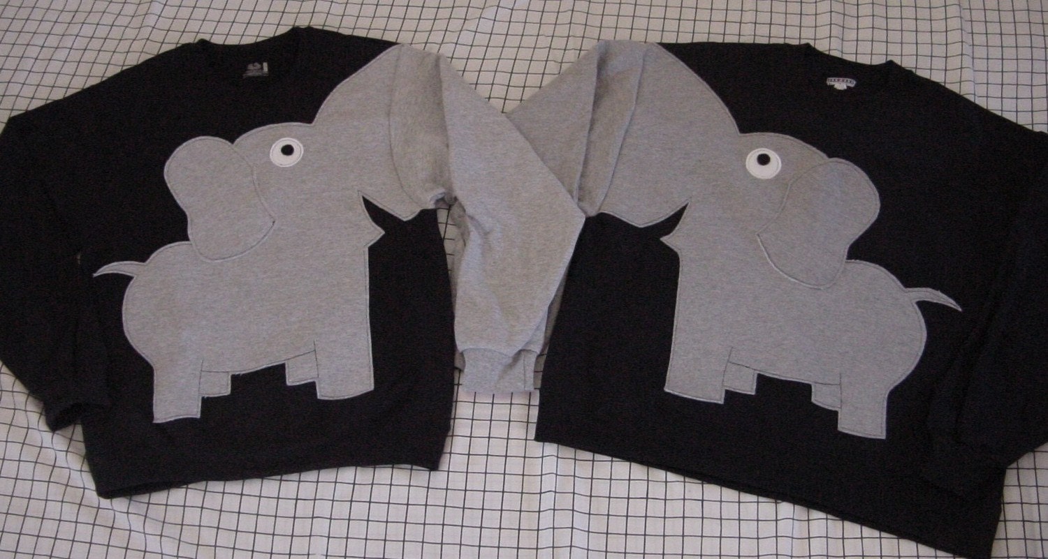 ELEPHANT TRUNK SLEEVE elephants holding trunks in your choice of color and size