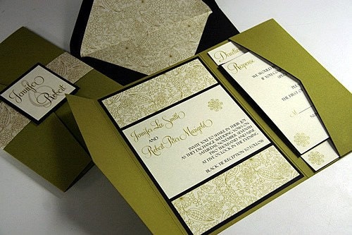 gorgeous pocket wedding invitations