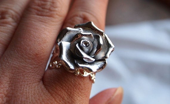 Silver Flower Ring