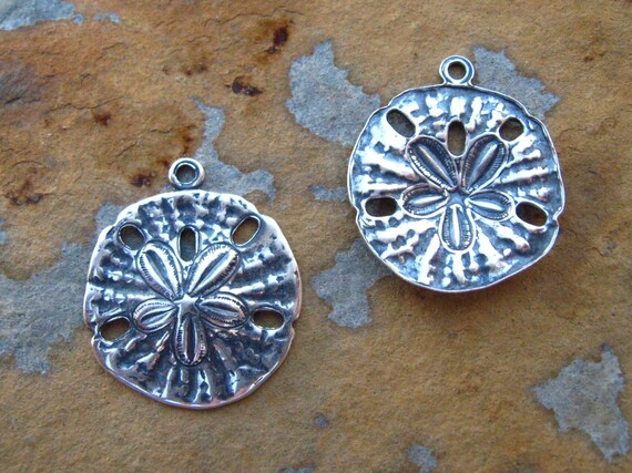 Trinity Brass 4 Antique Silver Sand Dollars -  LOW SHIPPING