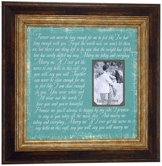 First Dance Frame Personalized Wedding Picture Frame MARRY ME Train 16 X 16 