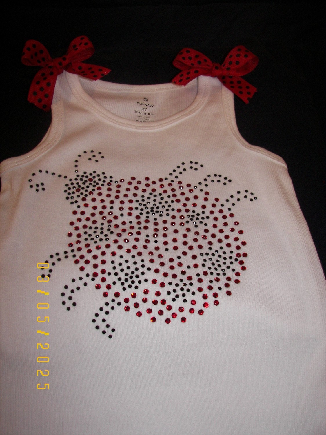 Ladybug BLING tank or tee-- Unique and has lots of BLING--Princess perfect--
