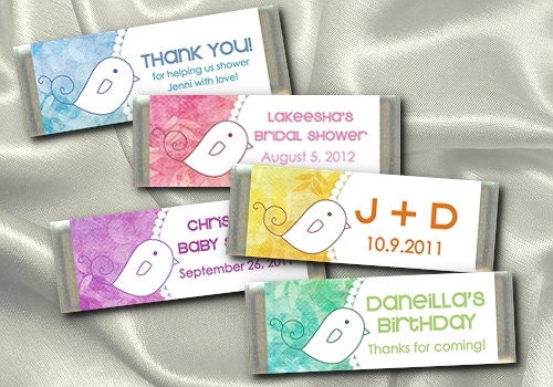 Hershey Candy Bar Wrappers Wedding Bridal Shower Anniversary Favors