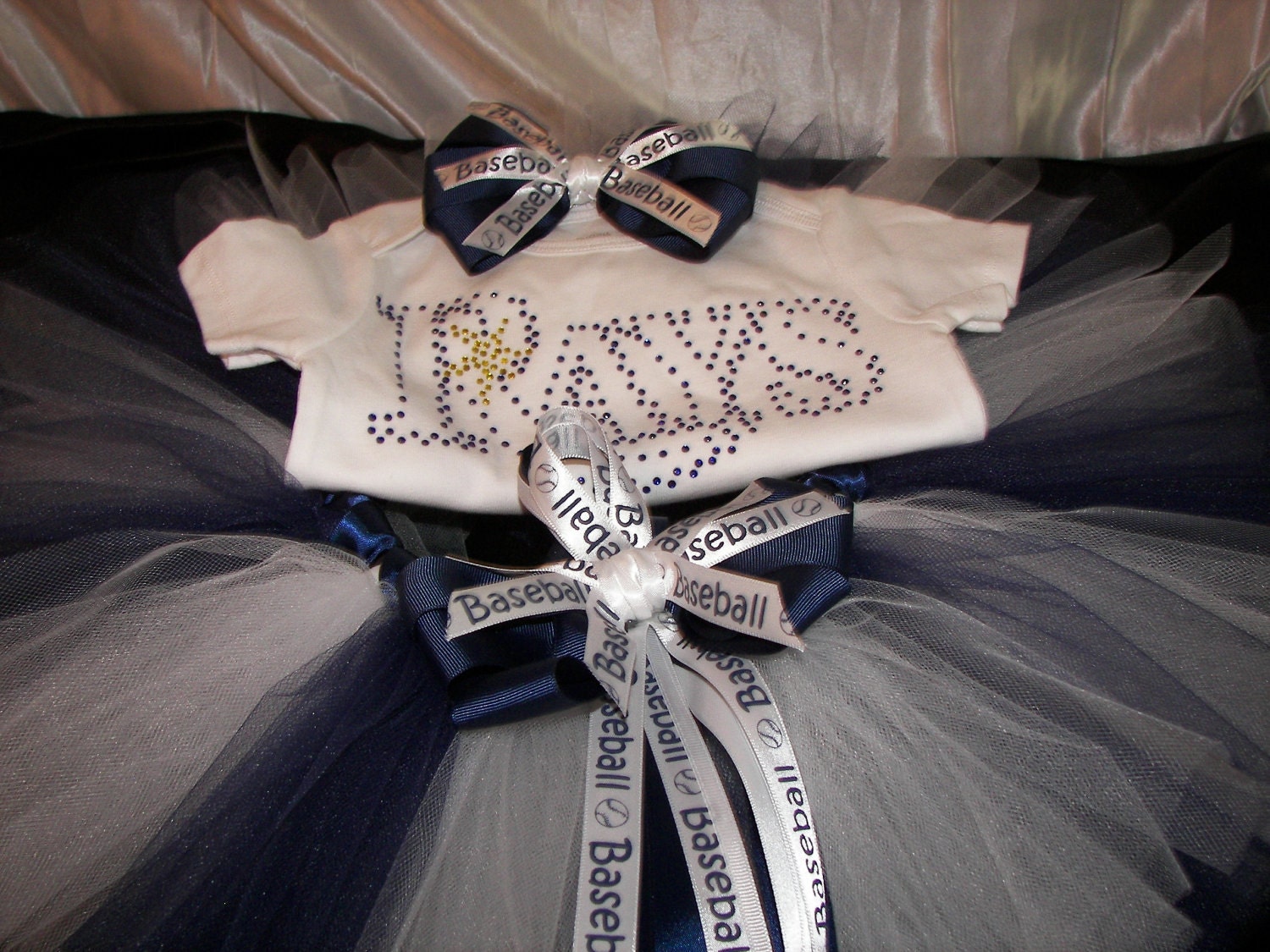 Baseball BLING Tutu Set--Adorable-Perfect for your Princess--You choose colors and team