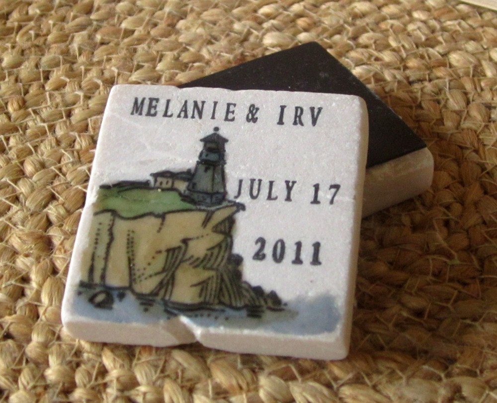 Lighthouse Save the Date Magnets, Wedding Favors, Set of 25