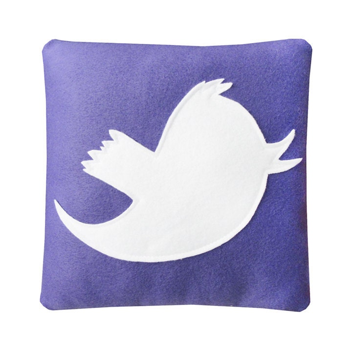 Anony Tweet Pillow - Purple