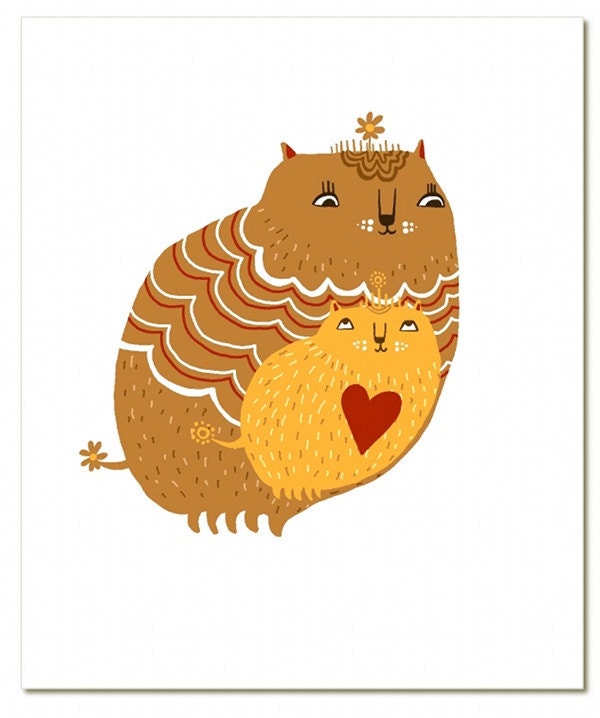 Mini Kitty -- greeting card