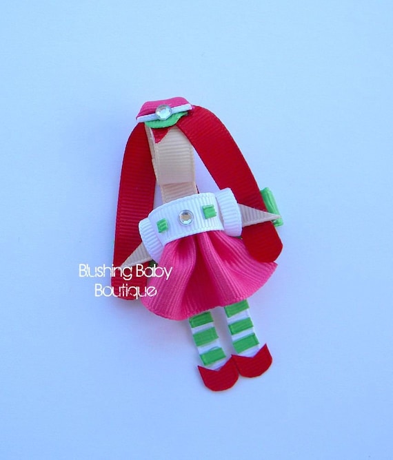 Strawberry Shortcake--Inspired by Hair Clip-- Birthdays and Baby Showers