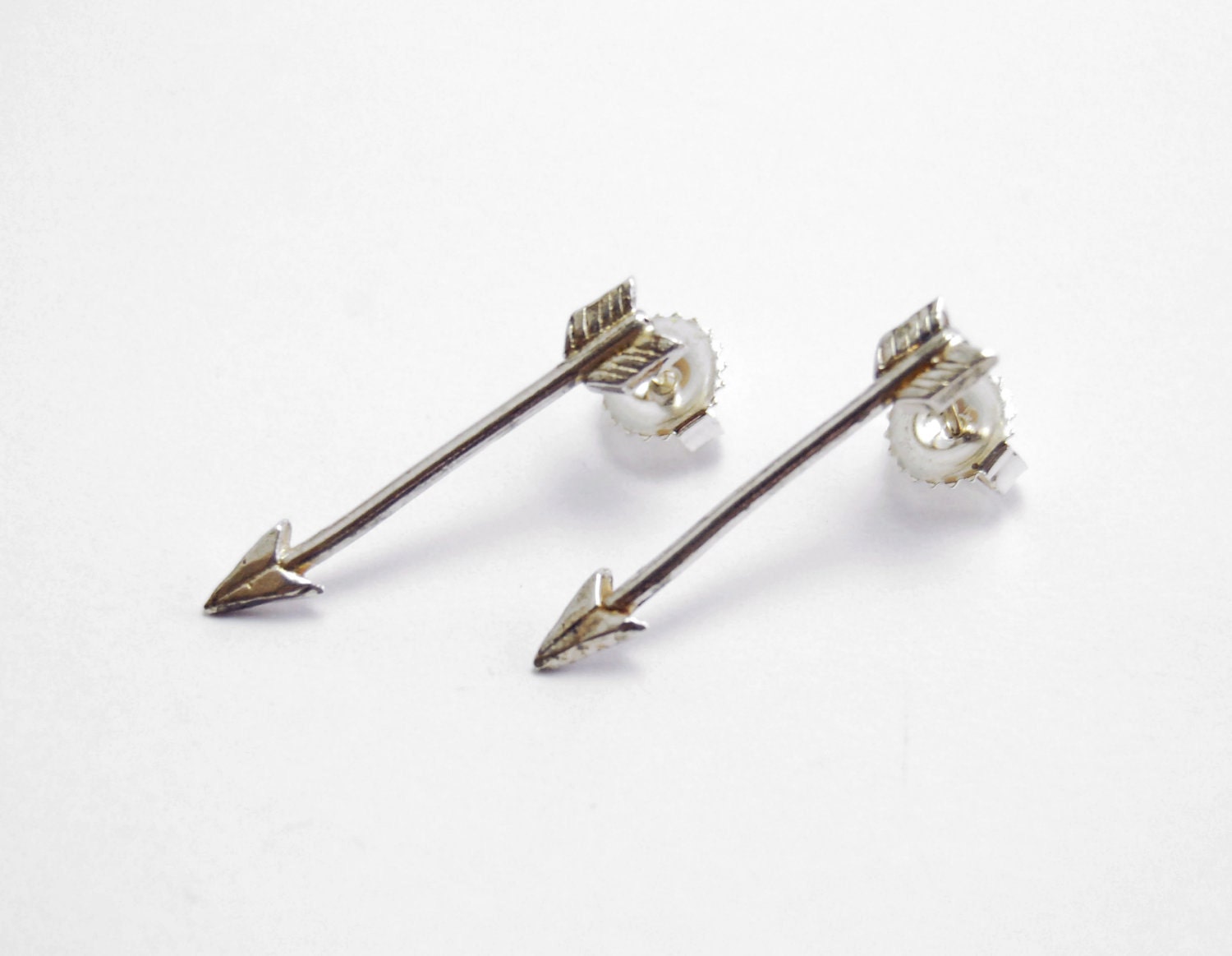 Arrow stud earrings in sterling silver