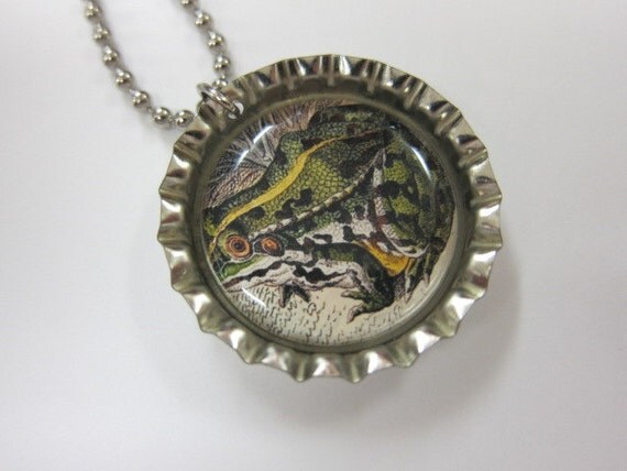 Bottlecap Necklace - Frog