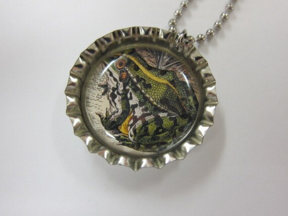 Bottlecap Necklace - Frog