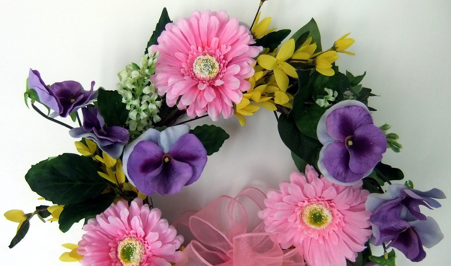 Gerbera and Pansies Wreath