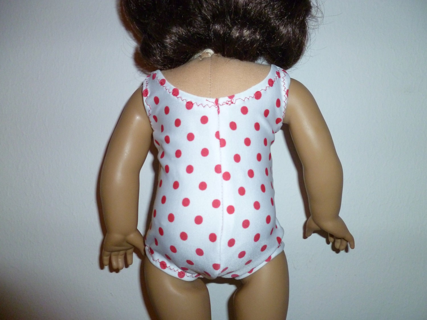 American Girl dolls bathing suit - Red and white polka dots