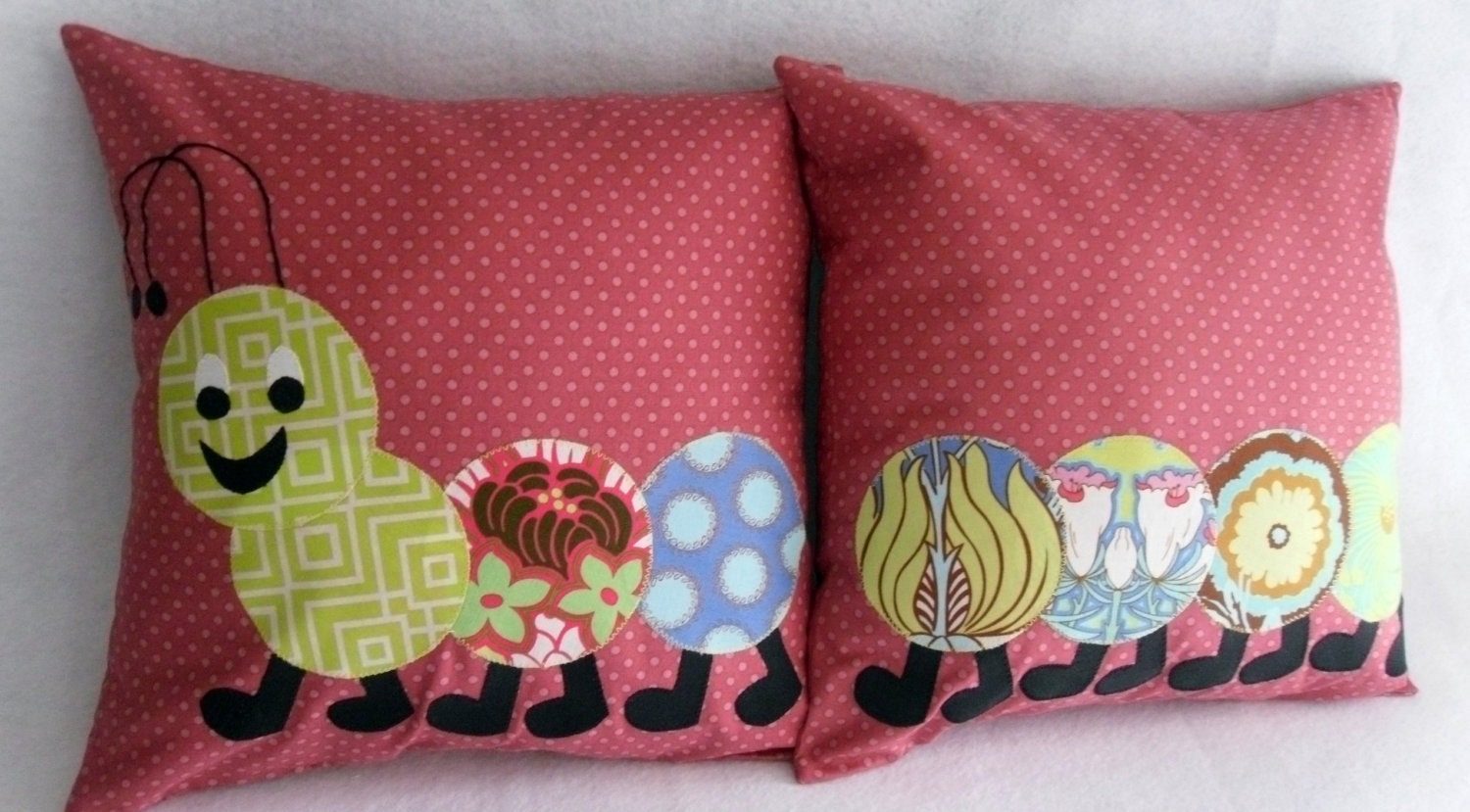 A Caterpillar Pillow Set