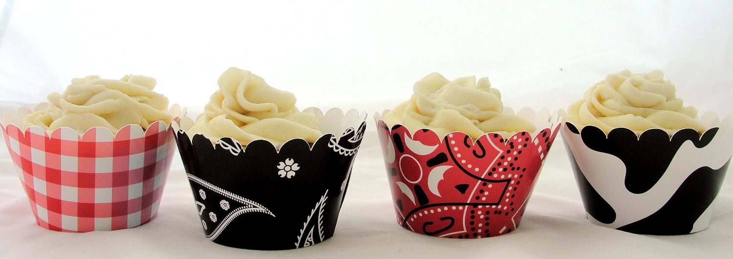 Cowboy Cupcake Wrappers for Western boy birthday party