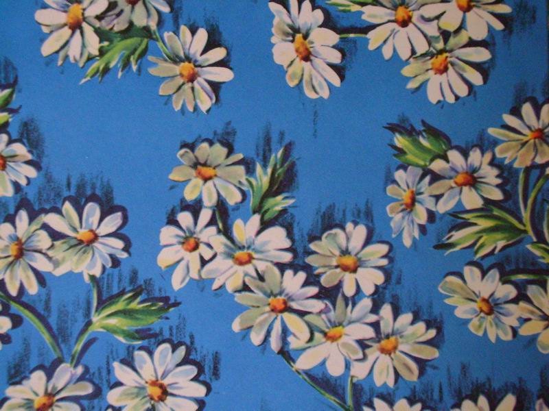 Vintage Gift Wrap Floral All Occasion Wrapping Paper--Two 1960s Prints--Daisies and Cosmos