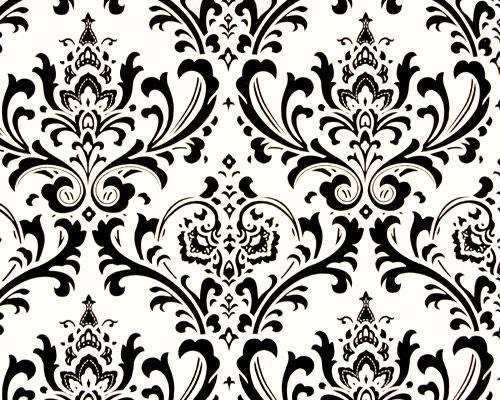 Lot of 50 table napkins wedding White and black damask fabric 18 x 18 
