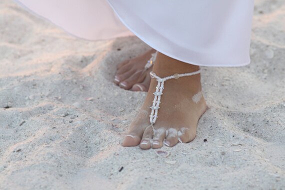 Beach wedding barefoot sandals from shopoflaura wedding night sandals
