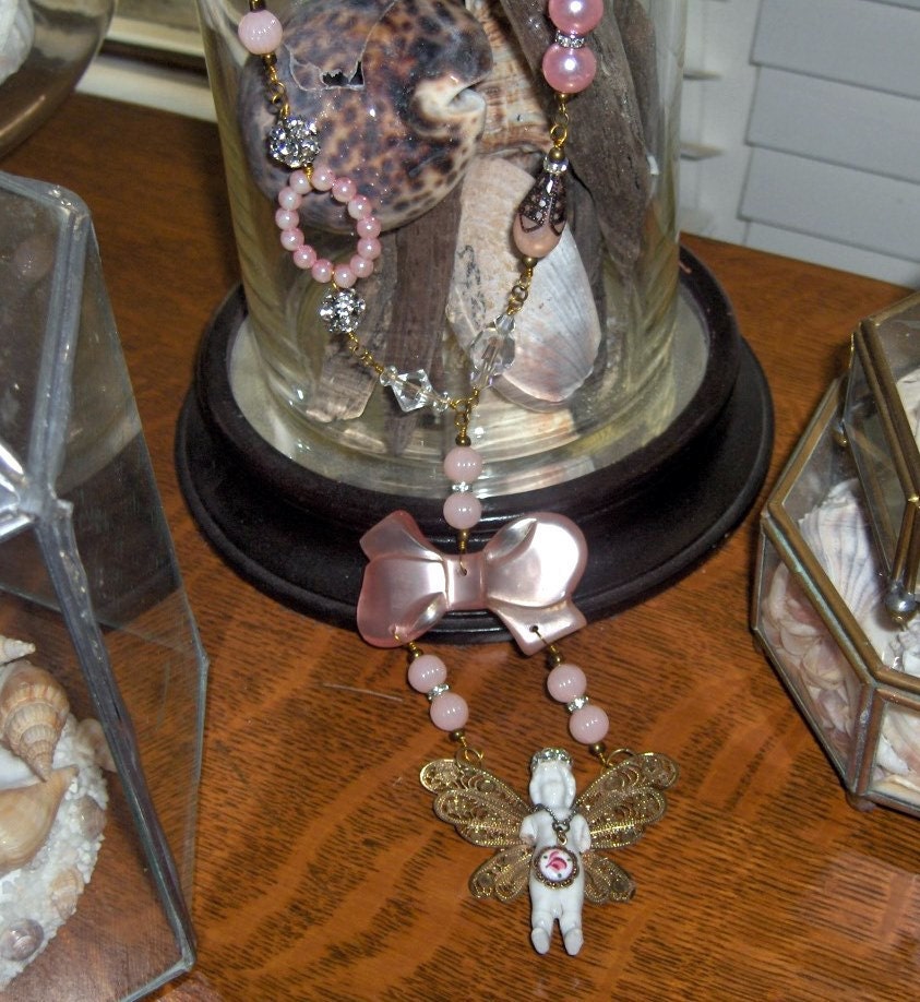 Mon Angel Vintage Assemblage Necklace