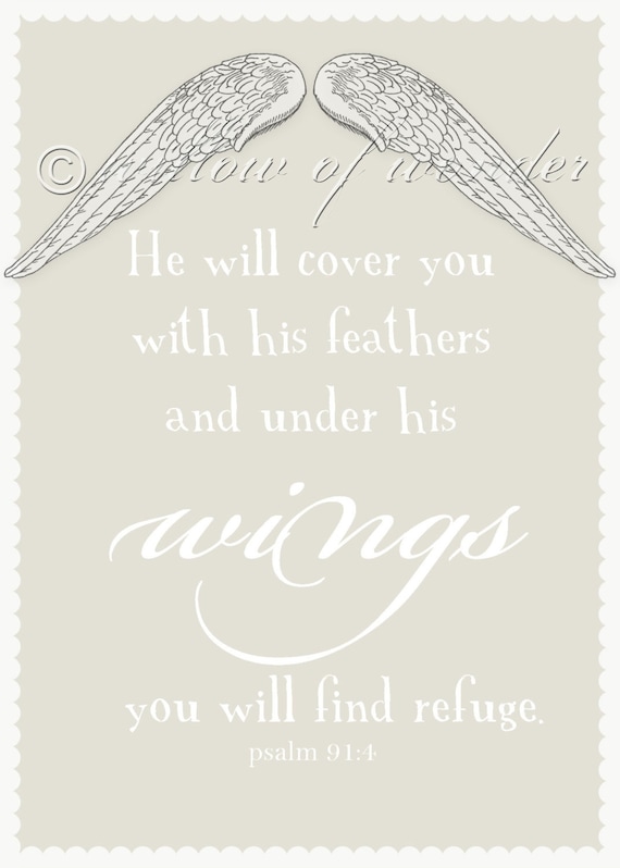 Wings Scripture Art Print - 5x7
