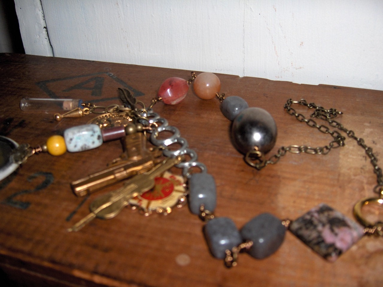 Remembering Daddy OOAK Vintage Assemblage Neckalce