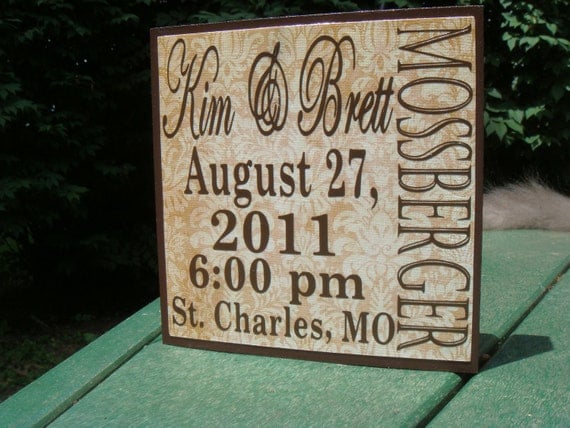 Personalized Wedding Announcement Block
