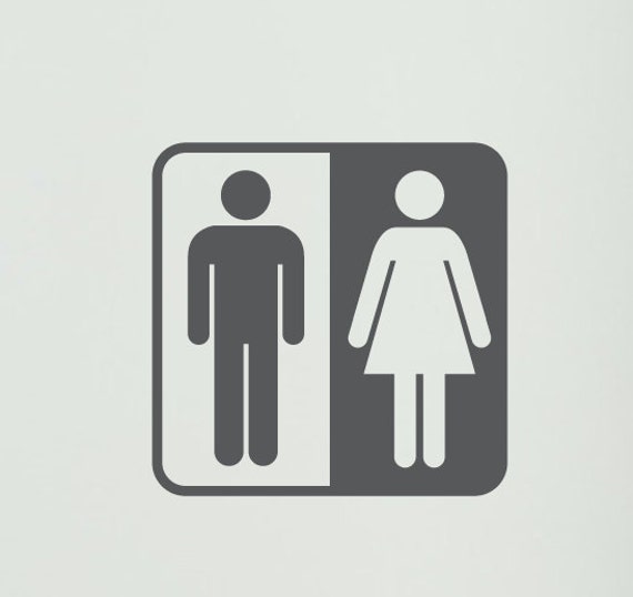 Bathroom Symbol Vinyl Wall Decal