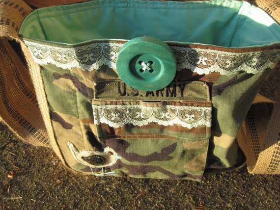 Leah Hip Bag- CUSTOMIZED for YOU from your military jacket/garment