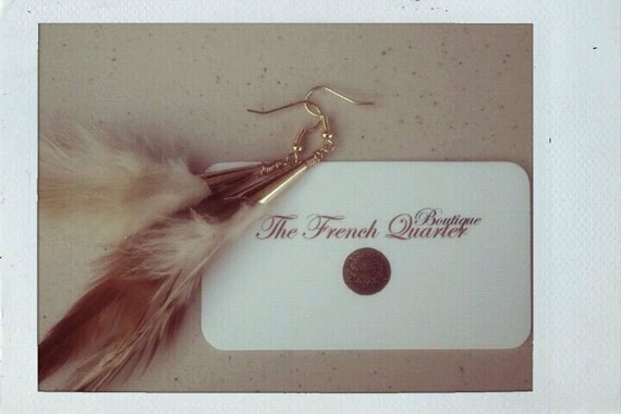 Earring's Feather and Gold