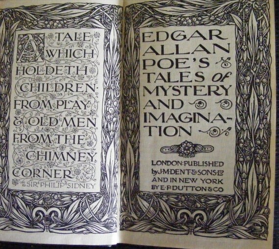 Edgar Allan Poe's Tales of Mystery and Imagination ... Everyman's Library 1912 Antiquarian Book
