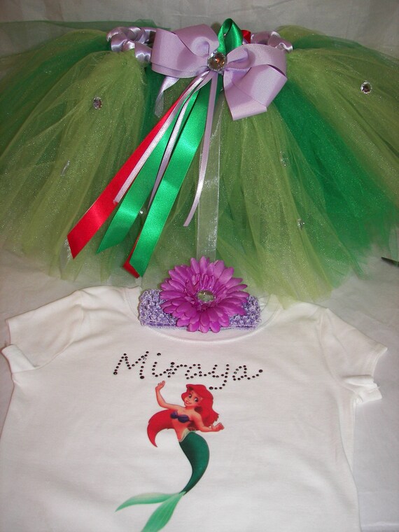 Little Mermaid Princess Bling Tutu Set--Adorable and Full of Sparkles